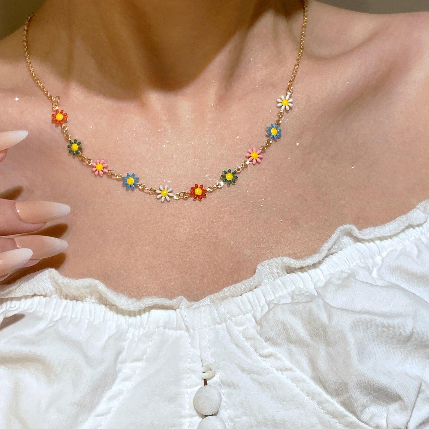 Wholesale Fresh  Flower Necklace